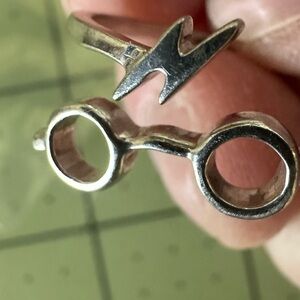 Affy 925 silver glasses lightening bolt ring size 5